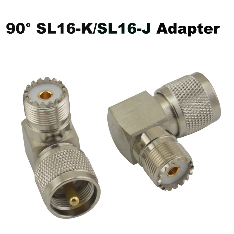 SL16-K (uhf so239)/SL16-J (pl259 uhf ذكر) جاك 90 زاوية الحق rf محول اسلكية تخاطب الموصل