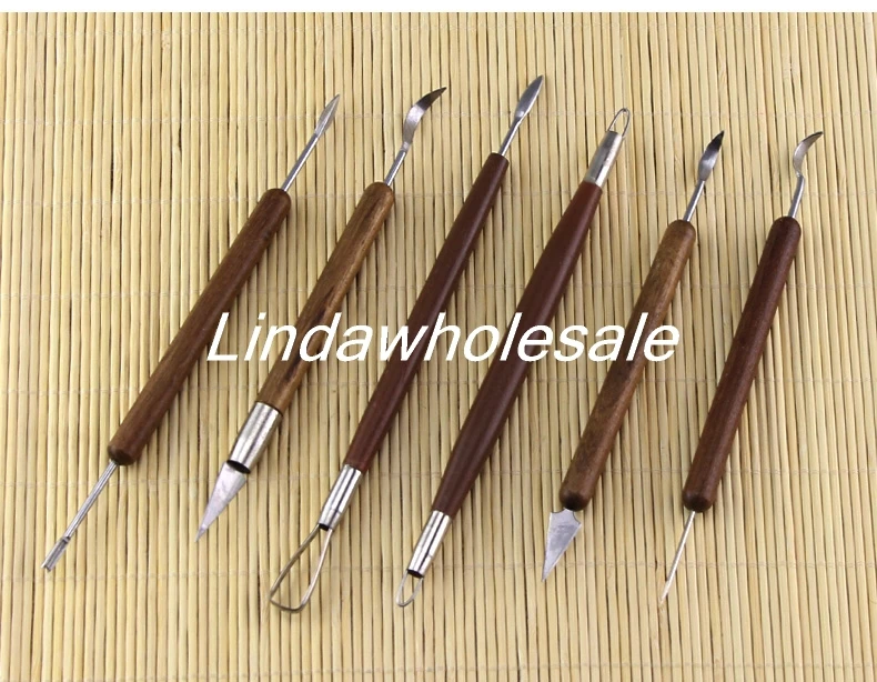 6 sets polymer clay tools, hand-made carved oil clay tools set,sculpture tools