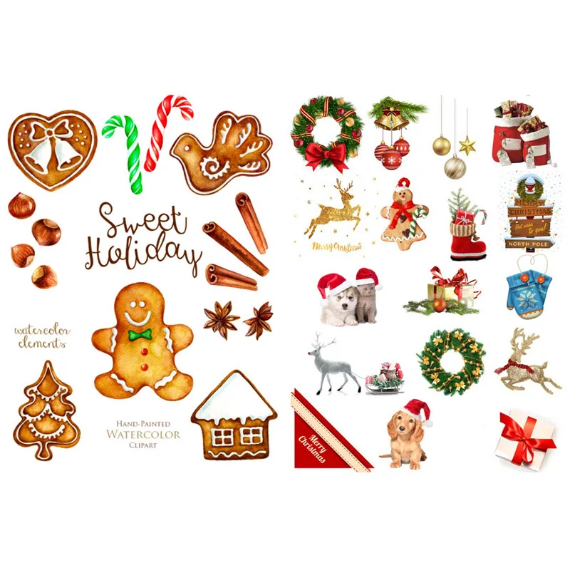 1 PCS Xmas Sweet Holiday Gift Kawaii Christmas Stationery Cute Notebook Sketchbook Dairy Planner Stickers School Office Decor