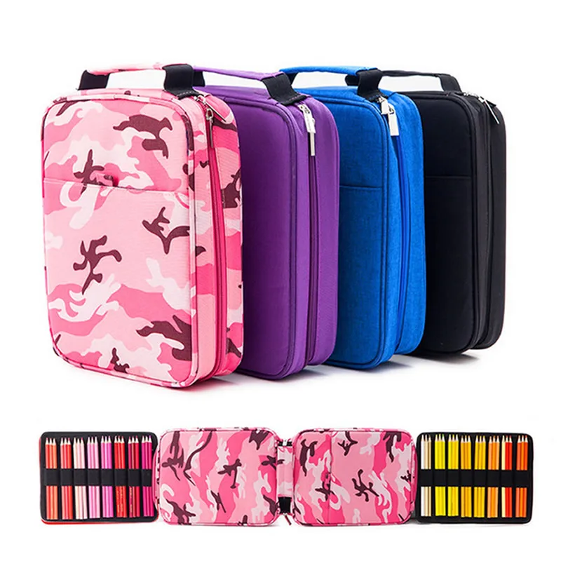 Big 150 Holes Pencil Case for School Office Pen Box Cute Girls Boys Pencilcase Large Storage Cartridge Bag Stationery Penal