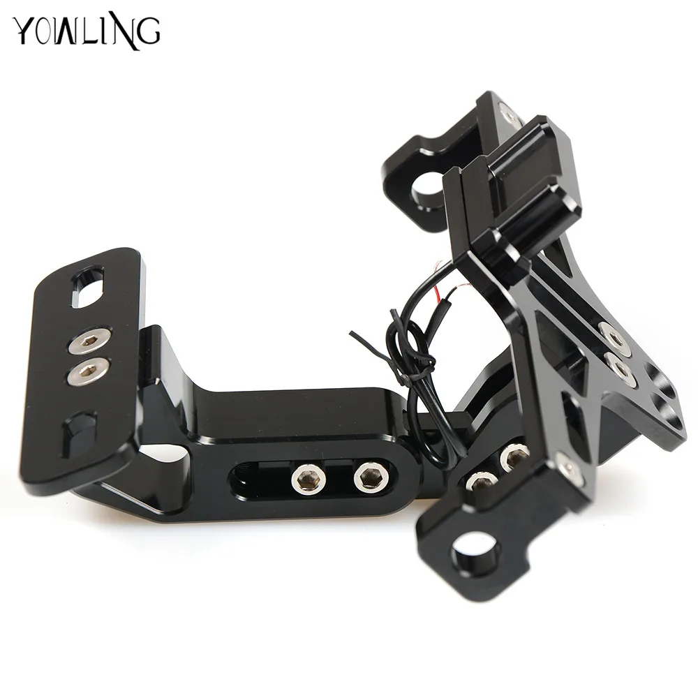 Motorcycle License Plate Bracket Licence Plate Holder Frame Number Plate For kawasaki z250 z300 yamaha r15 r25 r3 z800 z900 z650