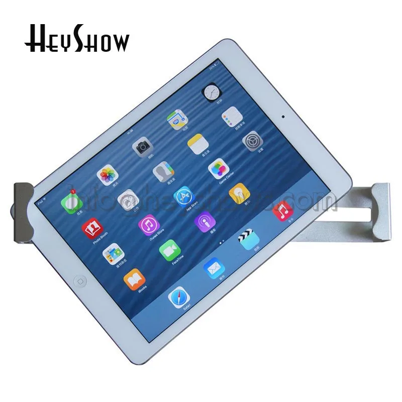 Flexible iPad Display Stand, Mount Rotation Tablet PC Holder Clamp, Safe Samsung Tablet Lock, Enclosure Lock for 7-10.1 