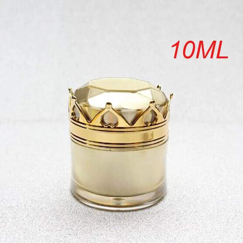 

10ml gold crown shape acrylic jar ,10ml plastic cream jar for eye cream ,essence gel moisturizer night cream cosmetic packing