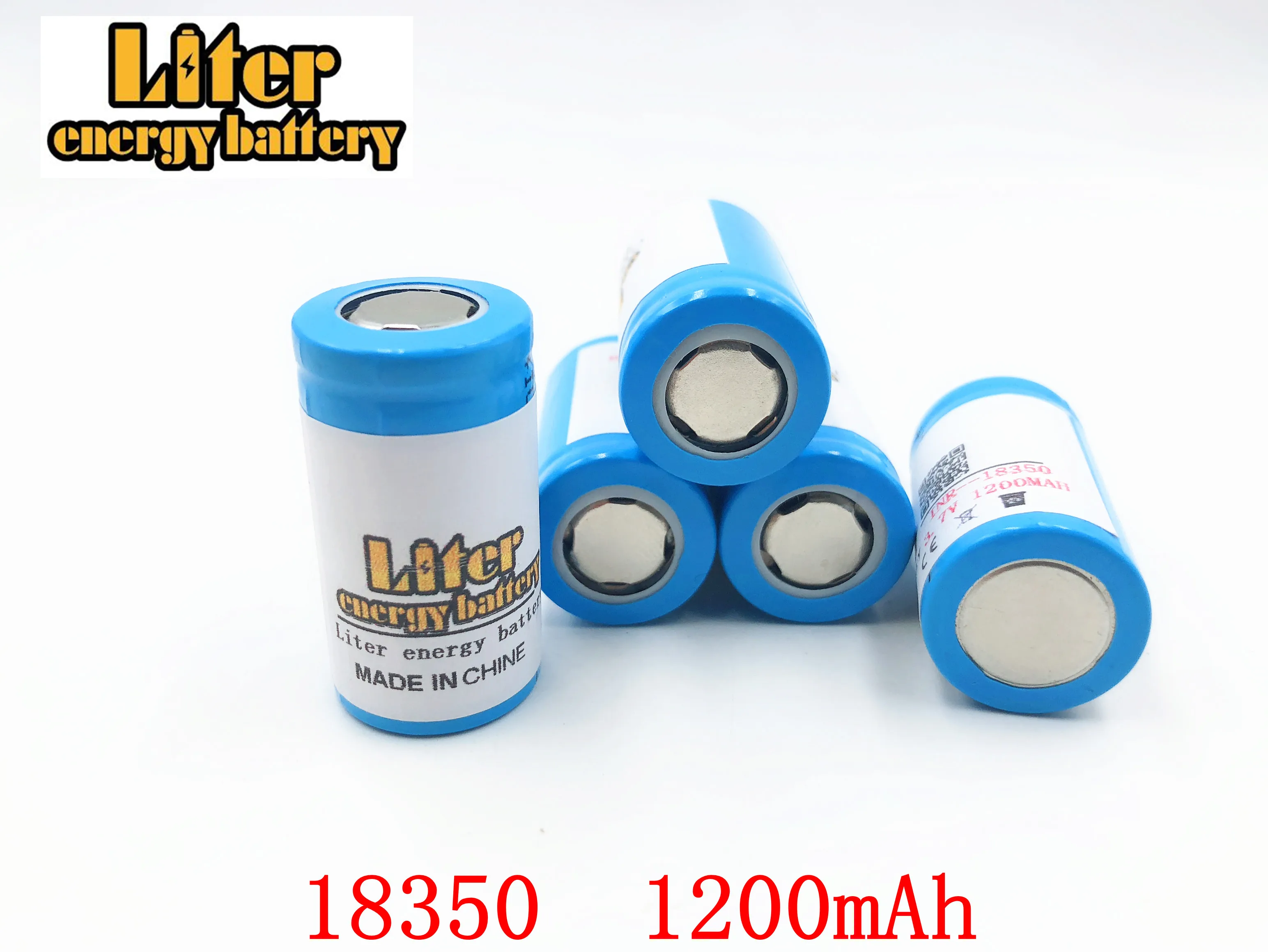 2PCS Liter energy battery 18350 battery 1200mAh 3.7V Li-ion Rechargeable Battery with battery protective storage box