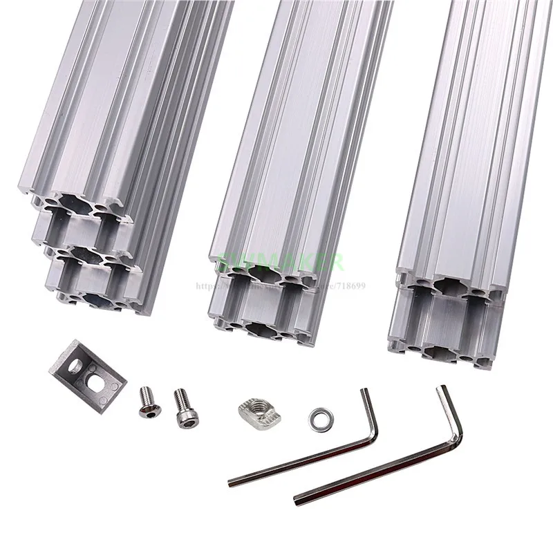 1 set AM8 3D Printer Aluminum Metal Extrusion Profile Frame with Nuts Screw Bracket Corner for Anet A8 3D printer parts