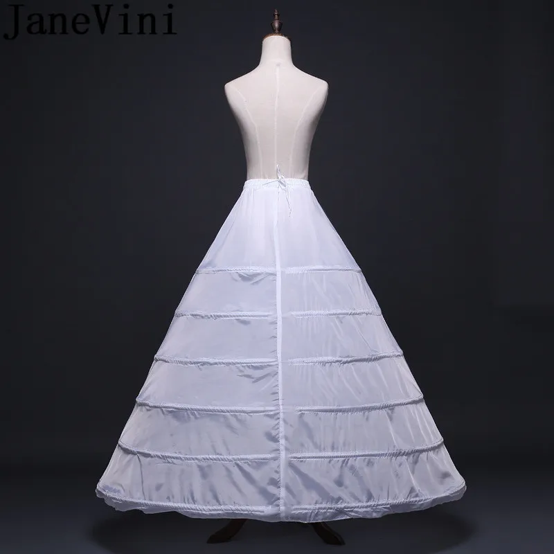 Janevini 2019 고품질 볼 가운 petticoats 6 농구 긴 페티코트 솜털 댄스 파티 웨딩 드레스 스커트 crinoline underskirts