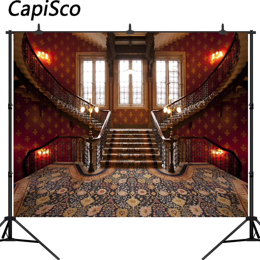 

Capisco Palace интерьер окна лестница ковер фотографии фоны свадебные фотографические фоны для фотостудии