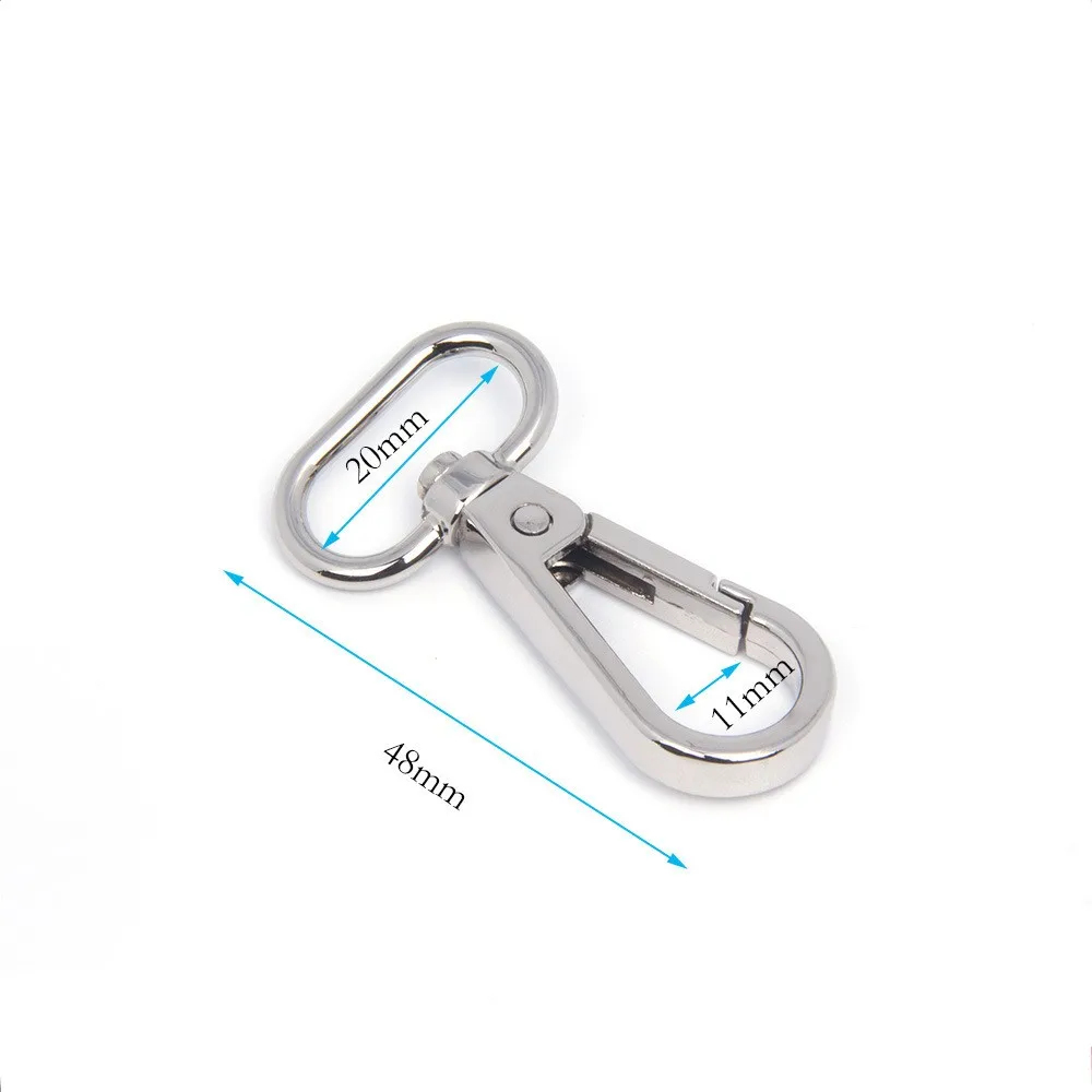 500PCS Silver Color Metal Buckles Hooks swivel Snap Hook Bag Hardware