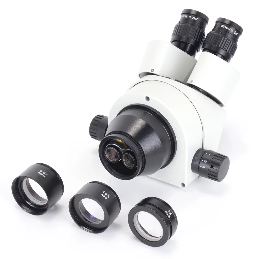 1PCS0.5X WD165 1.5X WD45 2X WD30 SZM Auxiliary Objective Lens Zoom Stereo Microscope Thread 48mm Binocular Trinocular Microscope