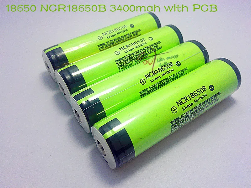 lot New Protected Original Rechargeable battery 18650 NCR18650B 3400mah with PCB 3.7V For Panasonic