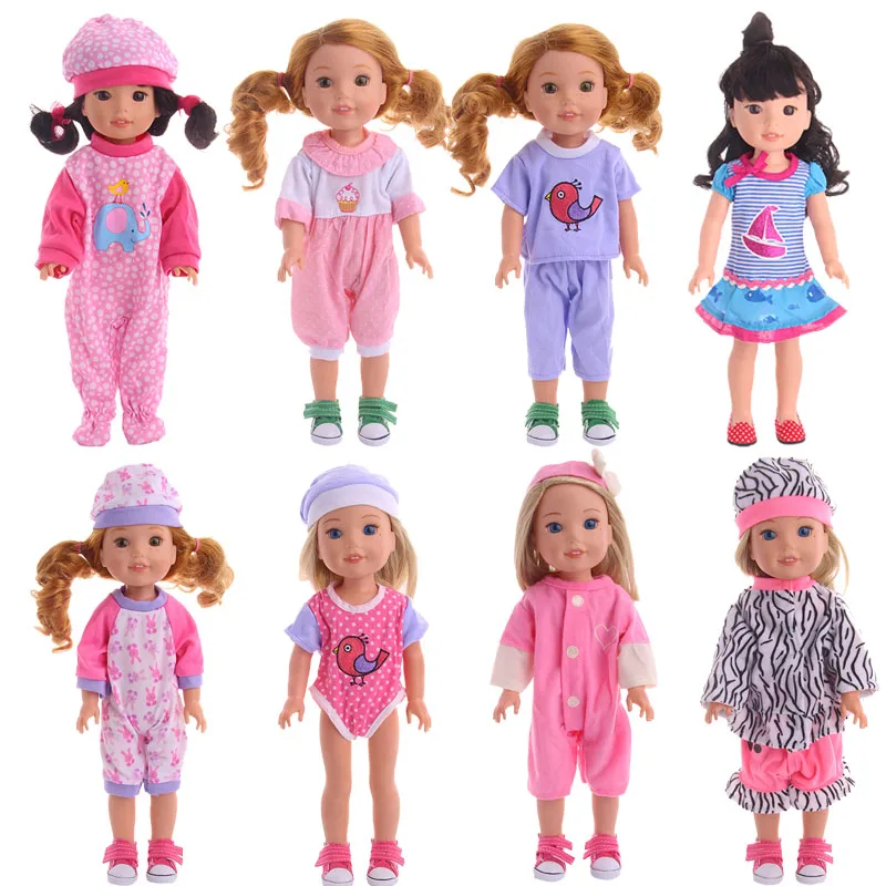 

8 Styles Cute Pattern Clothing Fit 14.5 Inch Wellie Wisher Doll Clothes Accessories,Toys,Birthday Gift