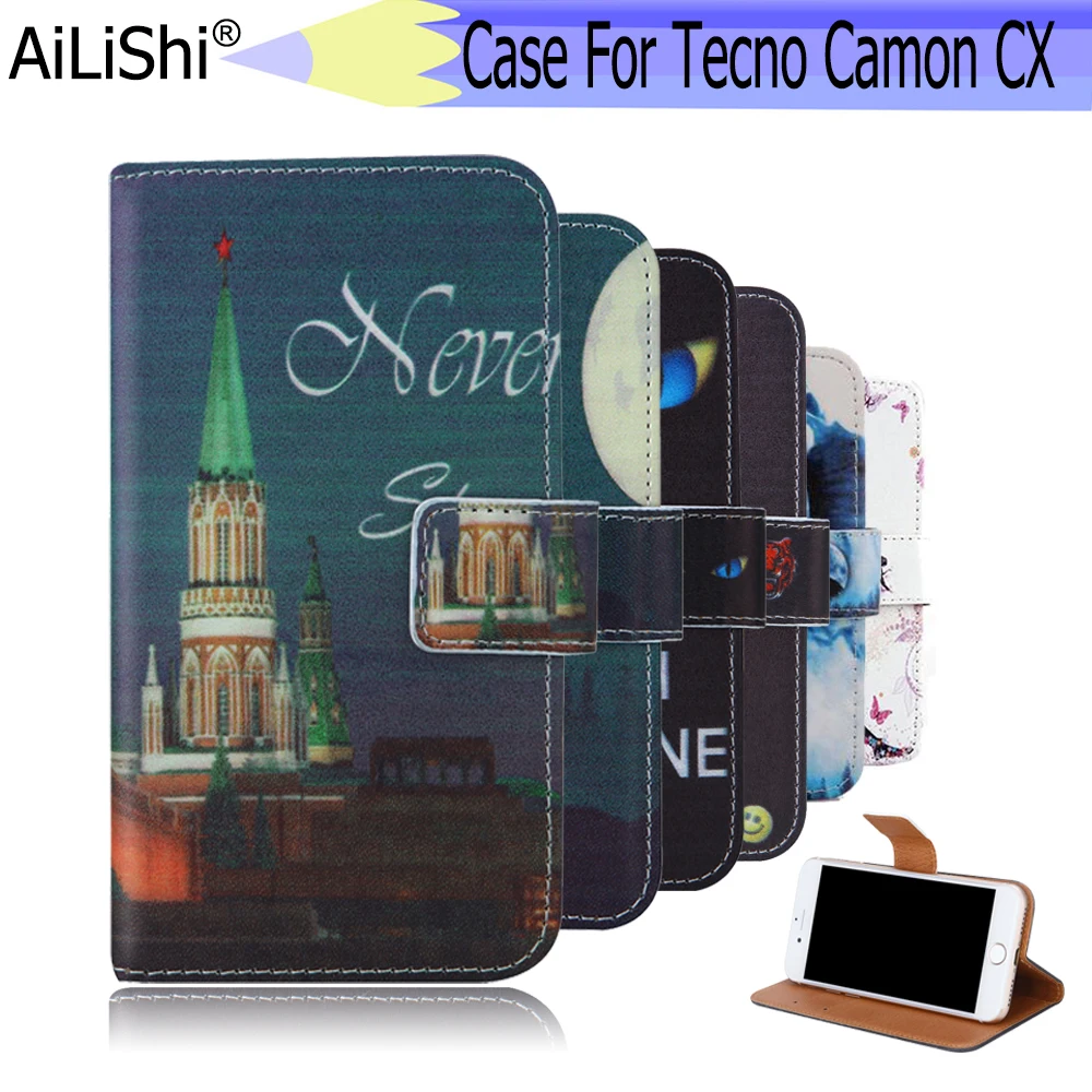 AiLiShi For Tecno Camon CX Case Exclusive Phone PU Leather Case Camon CX Tecno Luxury Flip Credit Card Holder Wallet In Stock