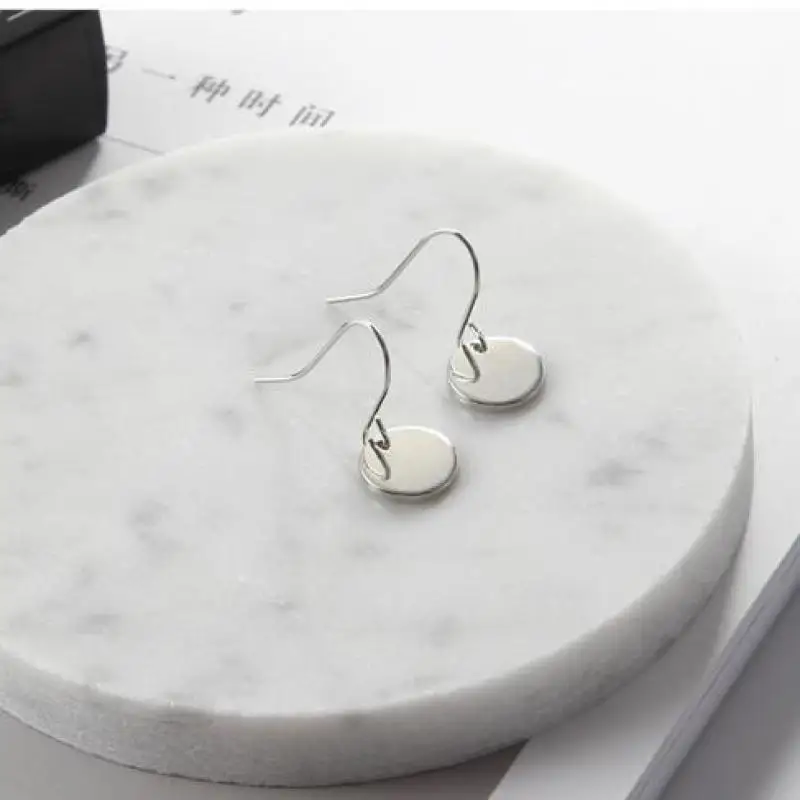 New Fashion Personality Minimalist Geometric Metal Mini-disc Earrings, Round Earrings Jewelry Wholesale And Retail Women\'s Gifts