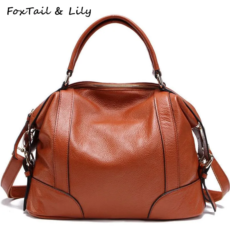 

FoxTail & Lily Ladies Genuine Leather Bags Handbags Women Famous Brands Soft Real Leather Shoulder Crossbody Bags Luxury Quality