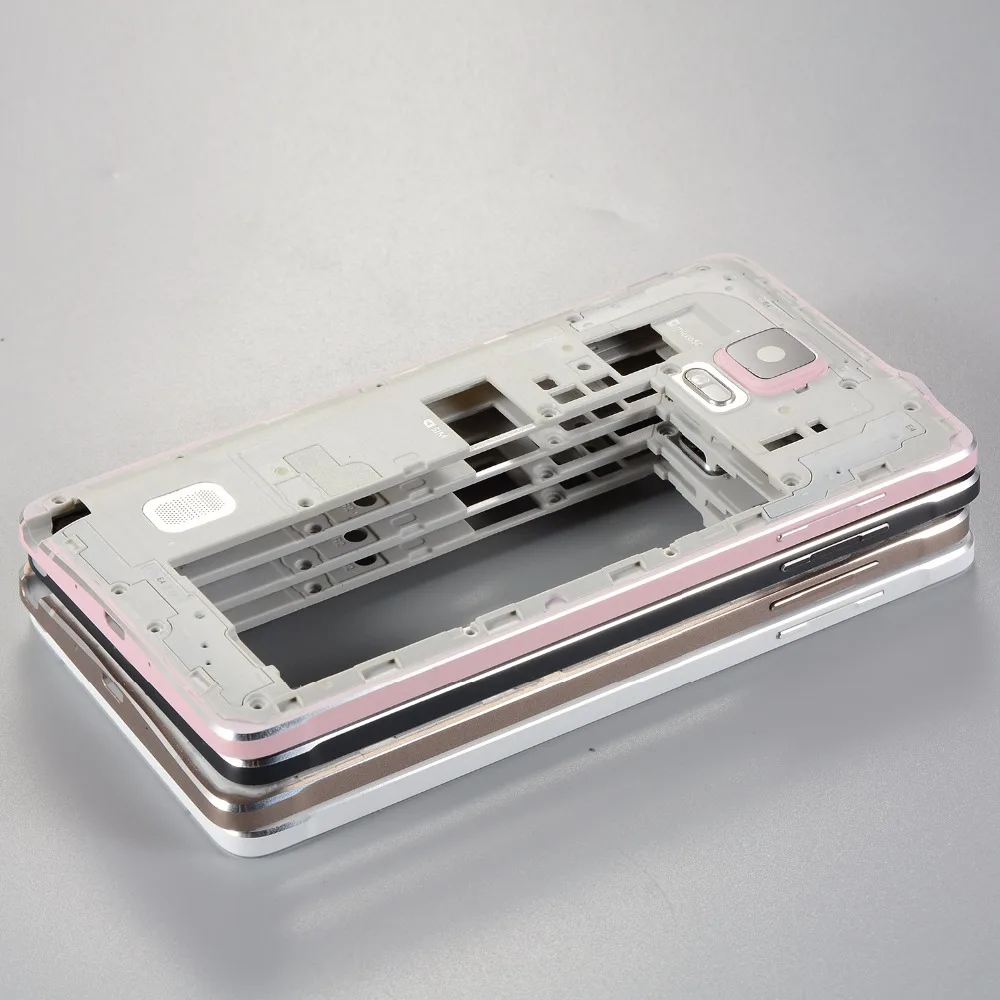 Middle Frame Plate For Samsung Note 4 N910 N910F N910C N910A N910P Housing Cover With Camera Lens+ Loud Speaker