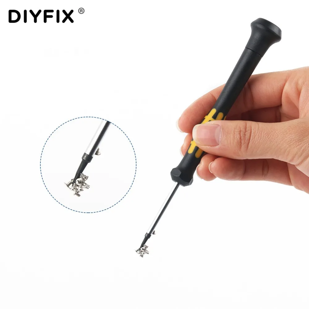 DIYFIX 6Pcs Magnetic Screwdriver Kit Cross Hex Pentalobe Y-Tip T2 for iPhone X 8 7 Plus Opening Repair Tools Set DIY Hand Tools