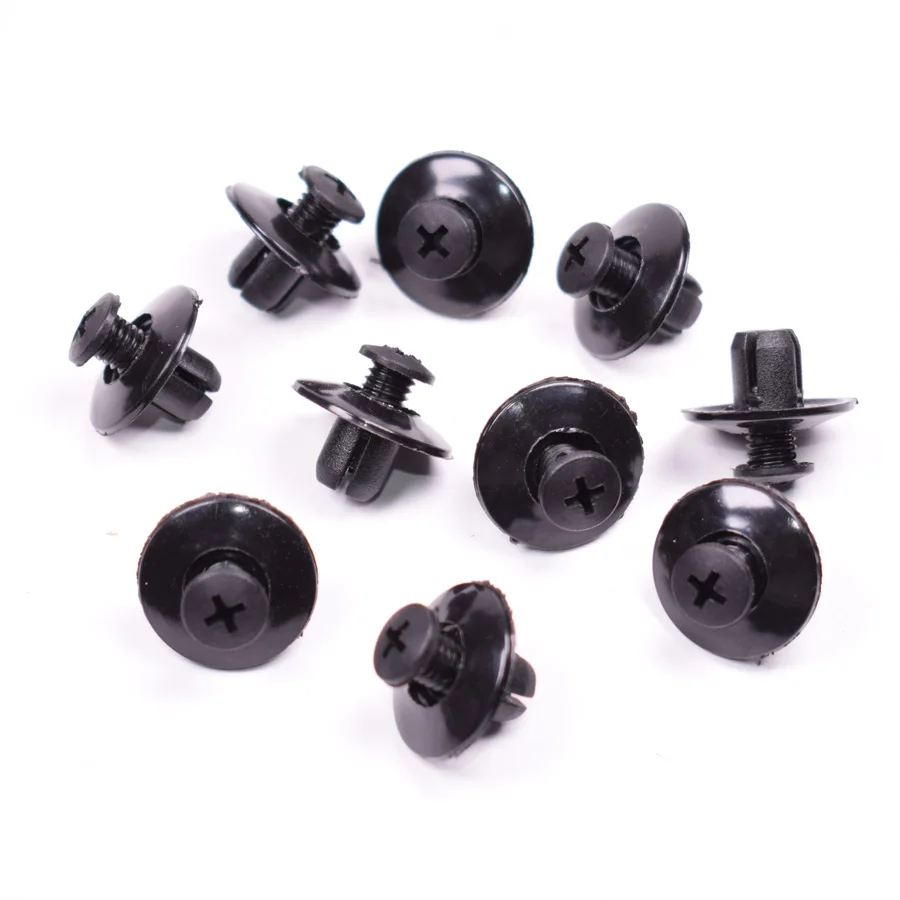 YAQUICKA 30Pcs 8.2MM Auto Rivets Fastener Clips Car Styling Nylon Front Grill Grille Retainer Clip Screw For Universal Car