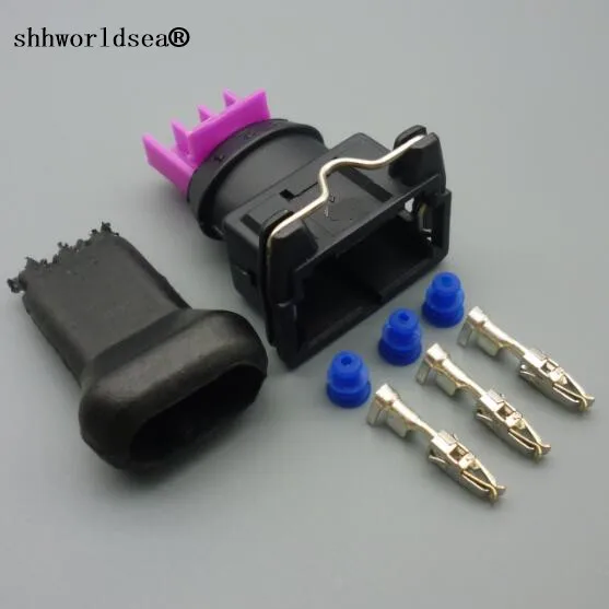 

Shhworldsea 3 Pin 3.5mm car waterproof Wire female Connector plug with sheath EV1 Electrical Connectors Automotive Plug