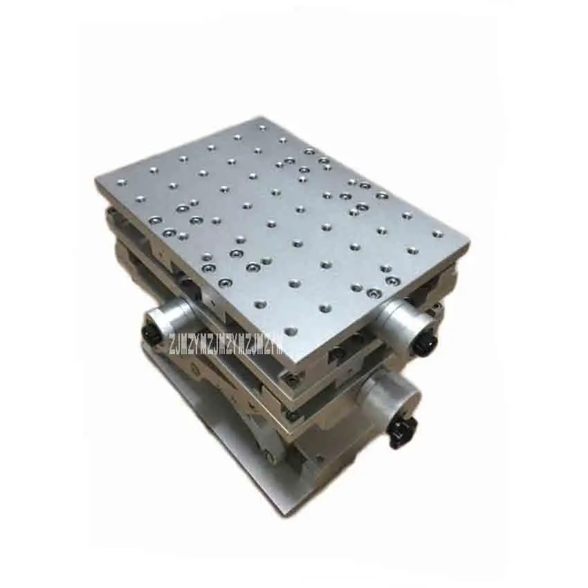 Neue Tragbare Drei-dimensional Tisch Aluminium Legierung Präzision Z-achse Heben Plattform Hebe Bühne Manuelle Werkbank (210X150mm)
