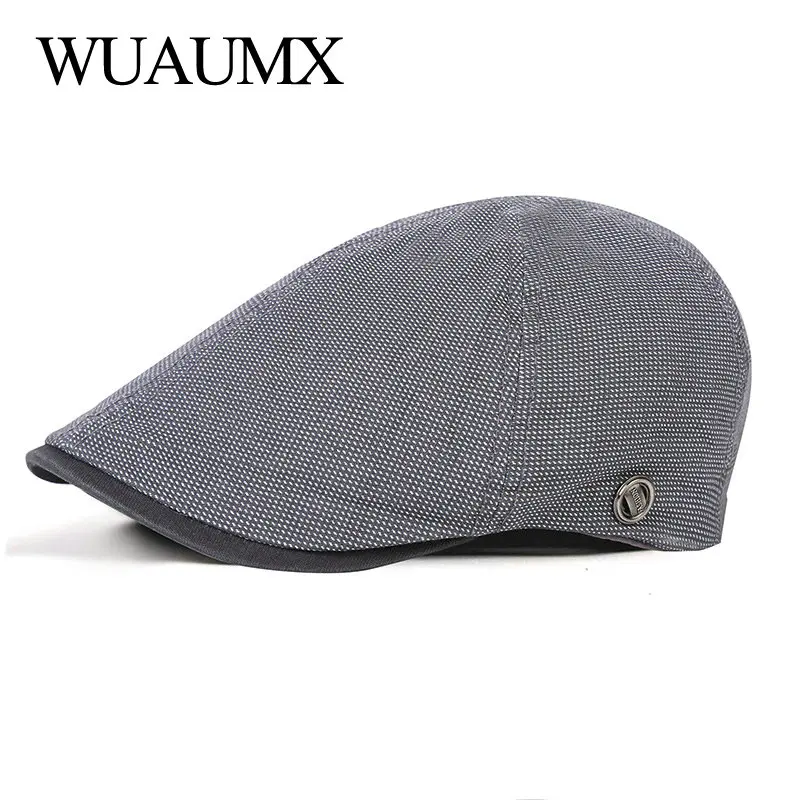 Branded Casual Spring Summer Men Berets Hats Women Newsboy Caps Cabbie Duckbill Ivy Flat Hat Herringbone Caps Adjustable