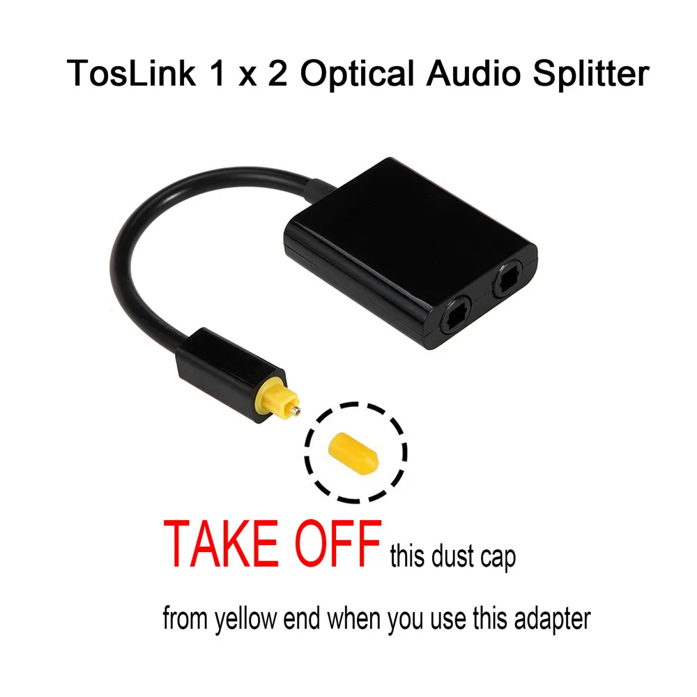 EMK SPDIF/Toslink Cable divisor Toslink de Audio óptico Digital, adaptador divisor óptico SPDIF