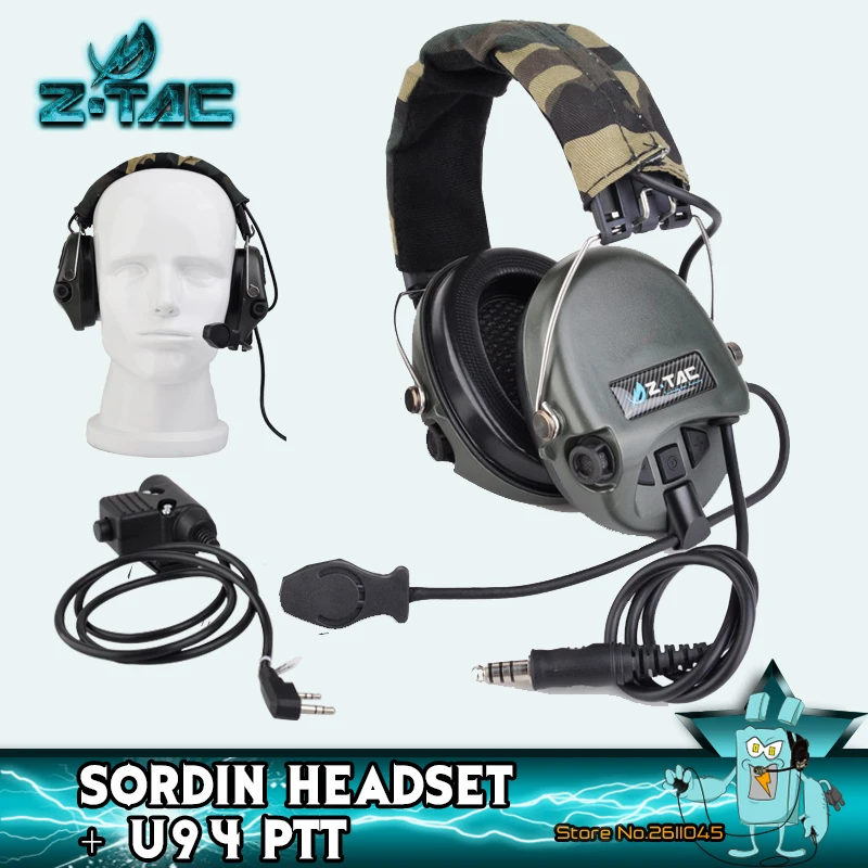 

Z-TAC Softai Comta II Tactical Headset Noise Canceling for Airsoft Baofeng PTT Hunting Aviation Headphones Active Accessories