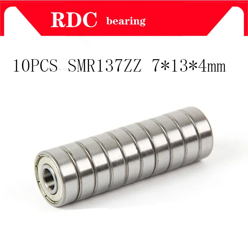 10pcs/Lot SMR137ZZ smr137 zz L-1370ZZ stainless steel 440C High quality deep groove ball bearing 7x13x4 mm miniature bearing