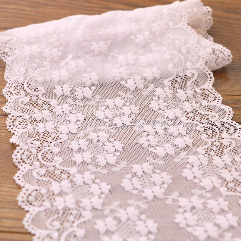 2yards white elastic lace 16cm elastic lace fabric, DIY garment accessories, decorative lace