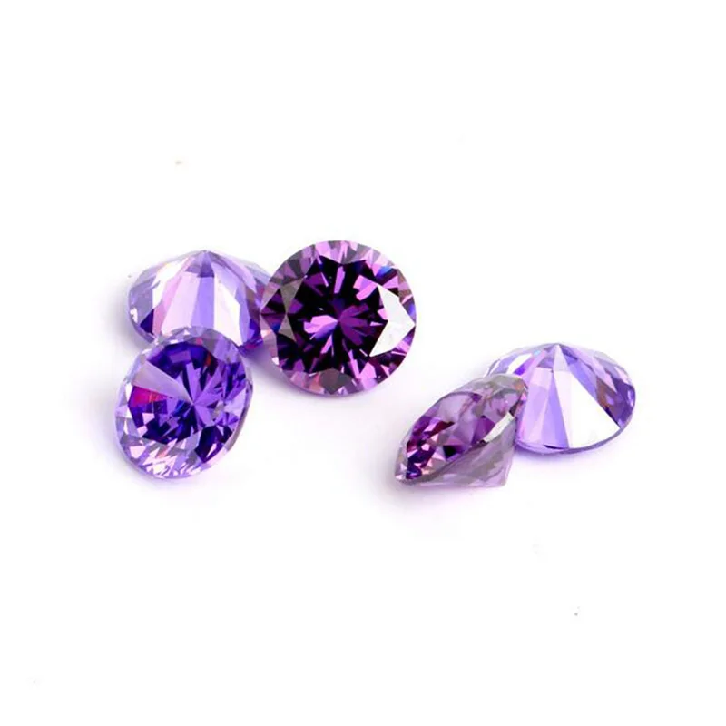 100 Stück 6mm Zirkon-Strass Glänzende Runde Strass-Steine Lose Kristalldiamanten DIY Nähkunst für Bekleidungszubehör