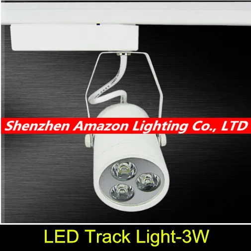 free ship 20pcs white black track light 3W Clothing store track spot lighting led wall lamps 3000K-6500K