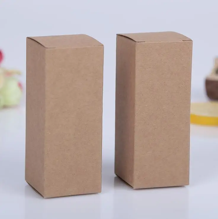 

4.8*4.8*12.4CM Kraft Paper Lipstick Cosmetic Packing Box Essence Bottle Packaging Boxes 200pcs\lot Free shipping