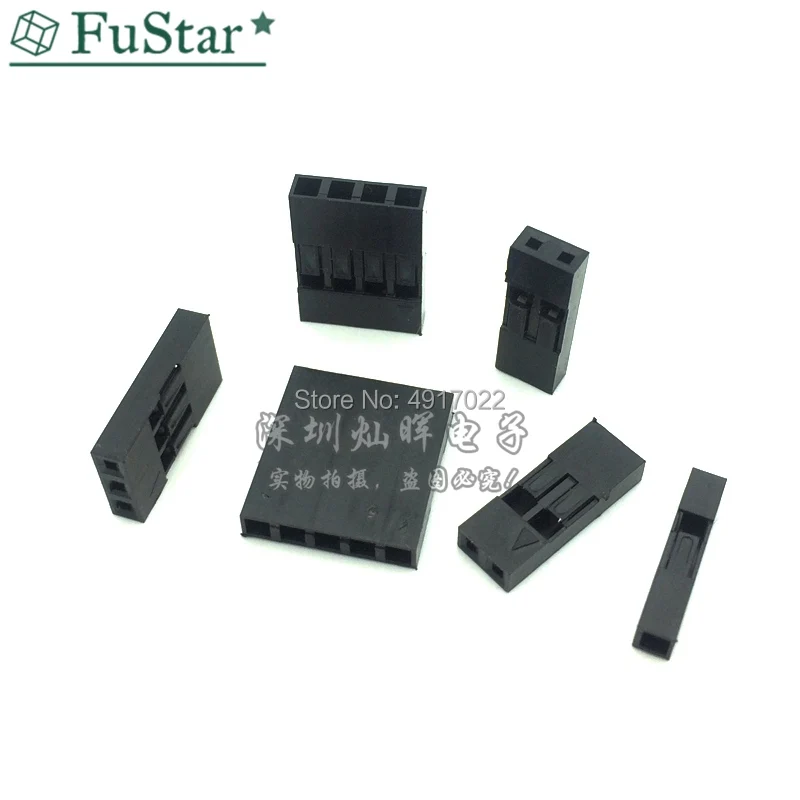 100PC Dupont Plastic Shell 1Pin 2Pin 3Pin 4Pin 5Pin 6Pin 7Pin 8pin 9pin 10pin 2.54mm Dupont Connector 1P 2P Single Row Connector