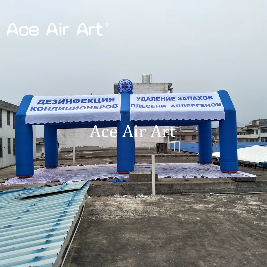 Tenda gonfiabile personalizzata blu per copertura auto tenda tunnel per matrimonio espositivo con 6 gambe di Ace Air Art