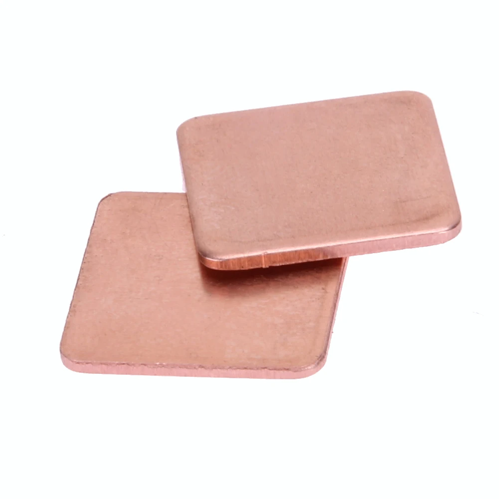 10Pcs 15*15mm 0.3/0.4/0.5/0.8/1.2/1.5/1.8/2 Thickness Heatsink Copper Shim Thermal Pads Heat Sink for Laptop IC Chipset GPU CPU