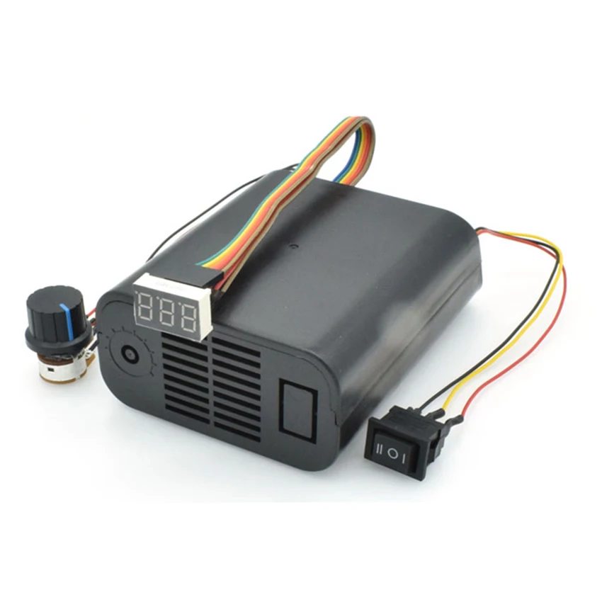 

DC Brushed Motor CW CCW Speed Governor Digital Display Input 10-55V Output 40A Adjustable Controller Module Built-in Cooling Fan