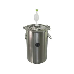 20L Bucket 304 Stainless Steel Barrel Home Brewing Fermentation Barrel Wine & Beer Barrel Clamp Design Top Open Container