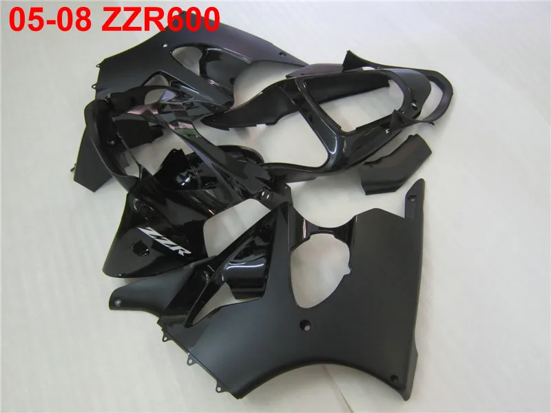 Fairing kit for Kawasaki Ninja ZZR600 05 06 07 08 matte black fairings set ZZR600 2005 2006 2007 2008 OT01