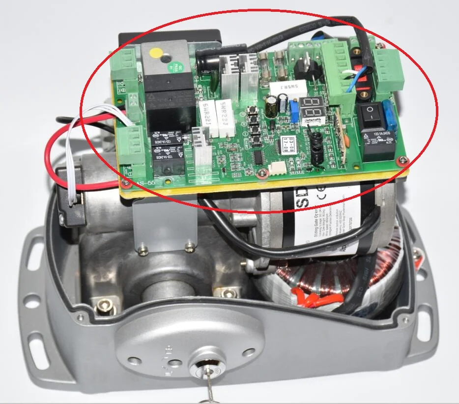 ahouse new circuit board card controller with 2 remote controls for ahouse sliding gate opener motor 24VDC