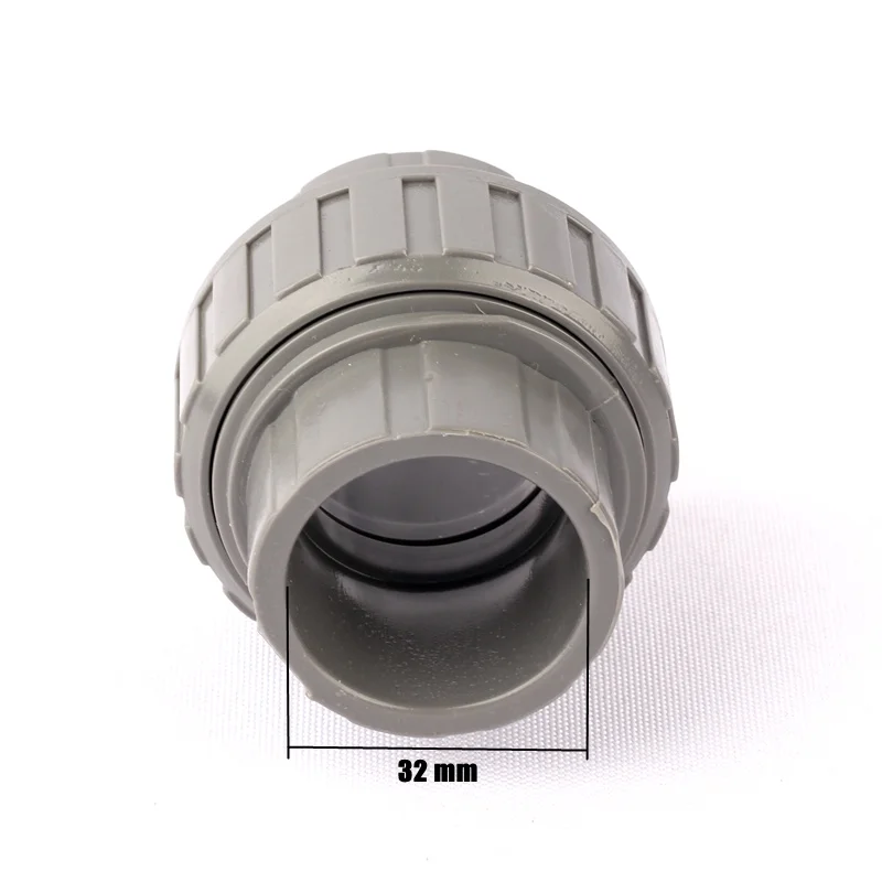Plastic Hose Union Straight Connector Pipe Quick Joint Garden Irrigation Watering Tube Fittings, PVC, Plastic, 32mm 1Pc image 2