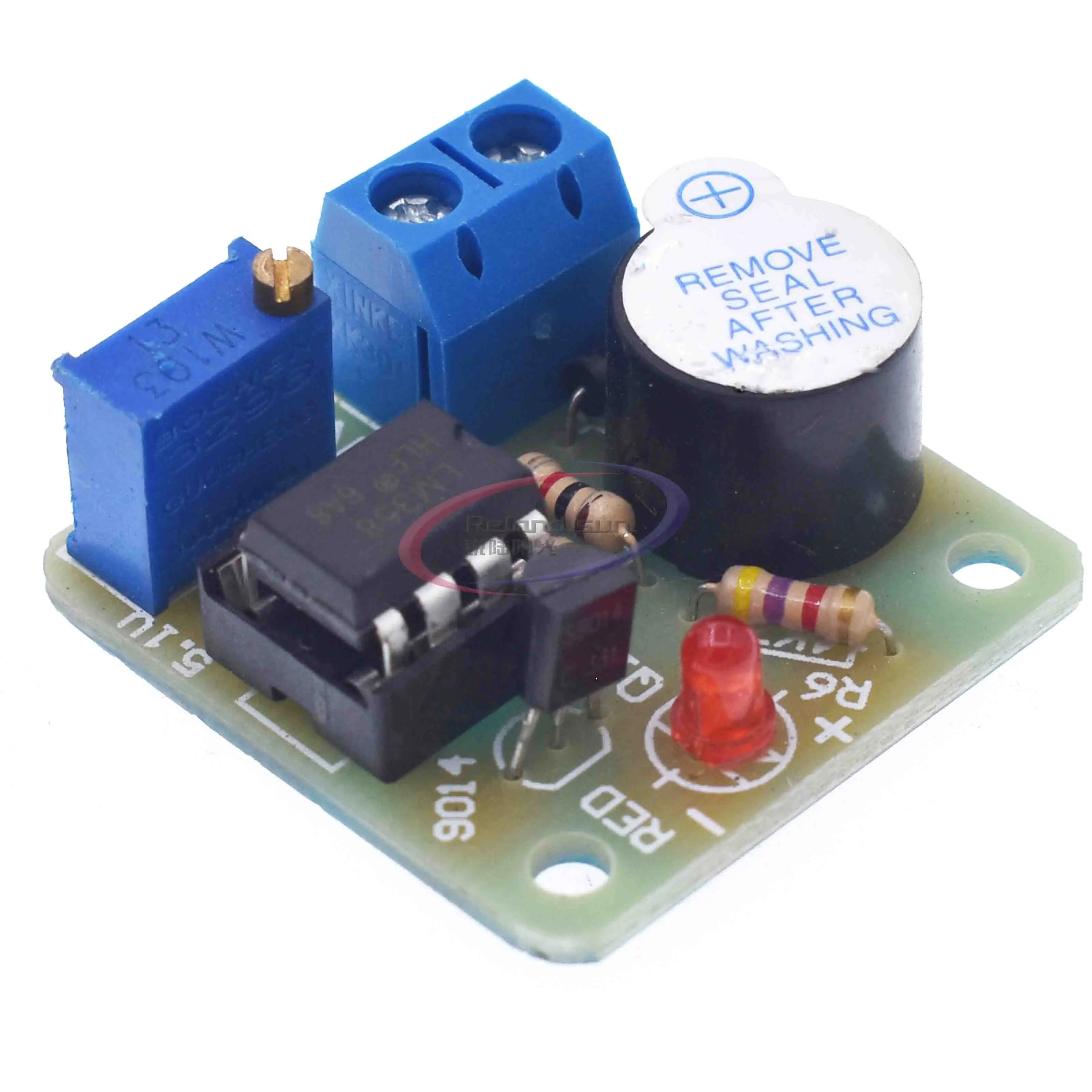 DC 12V LM358 Accumulator Sound Light Alarm Board Buzzer Prevent Over Discharge Controller Module Without Overvoltage Protection