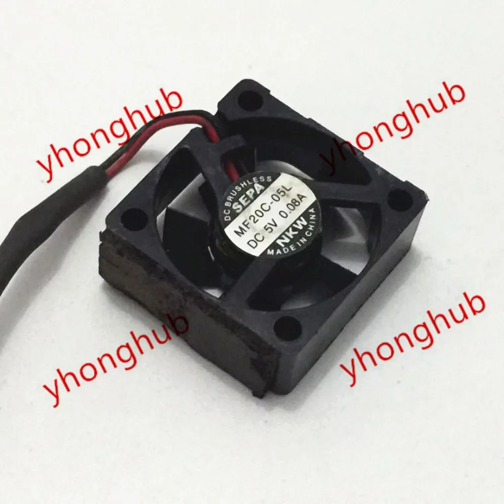 

SEPA MF20C-05 MF20C-05L DC 5V 0.1A 0.08A 20x20x08mm 2-Wire Server Cooling Fan