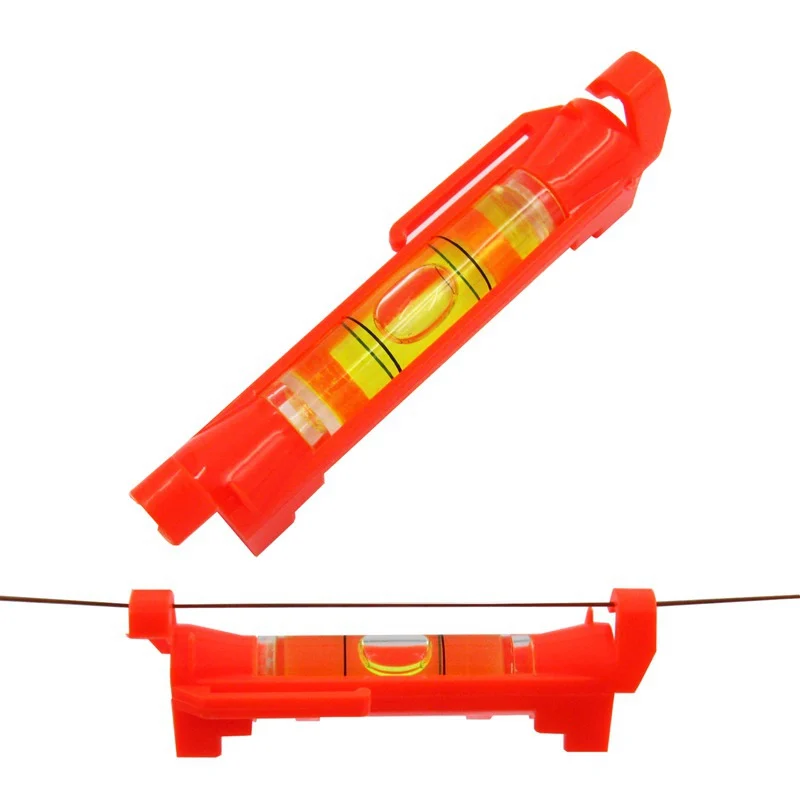 Imagem -05 - Qase Mini Bolha Nível de Suspensão Linha Nível Bolha Espírito Frasco Vermelho Amarelo Cor 100 Peças Lote
