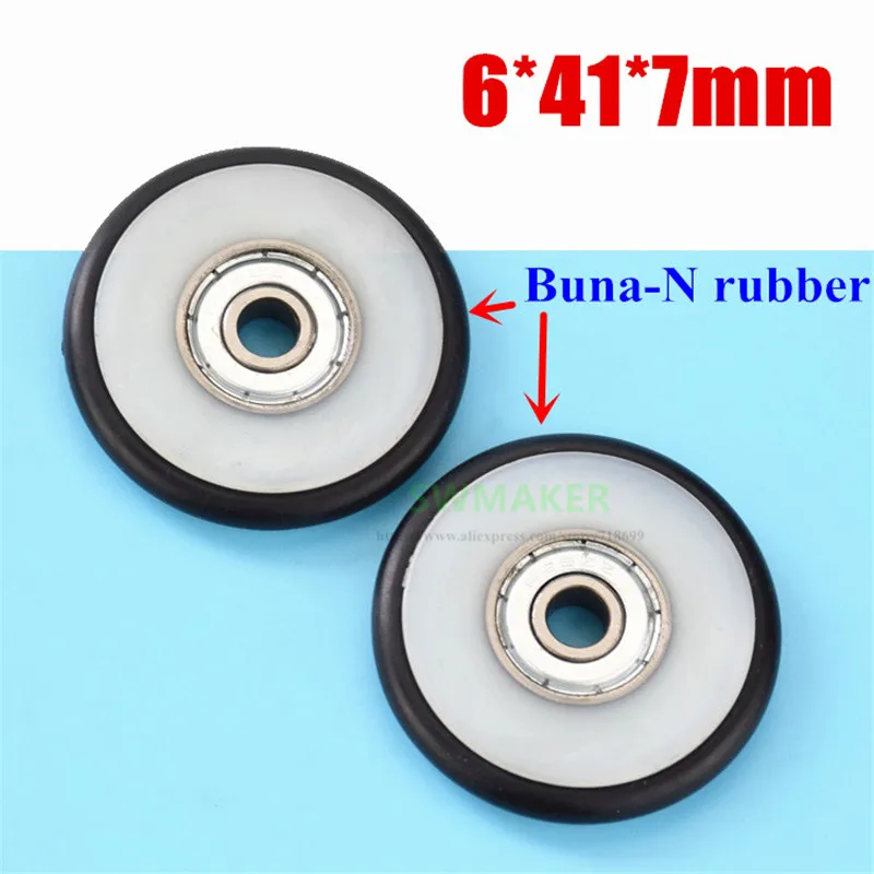 

6*41*7mm Buna-N rubber O rubber ring rubber rubber roller, mute elasticity, 626 bearing pulley for blackboard / fishing / tackle