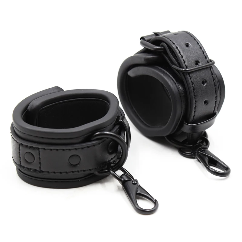 Sexy Adjustable Leather Handcuffs For Sex Toys For Woman Couples Hang Buckle Link Bdsm Bondage Restraints Exotic Accessories