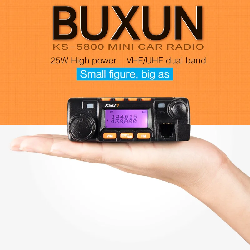 KSUN 8900 ثنائي النطاق 25 واط جهاز إرسال واستقبال محمول صغير 136-174MHz/400-480MHz المحمولة لحم الخنزير راديو (كابل مجاني)