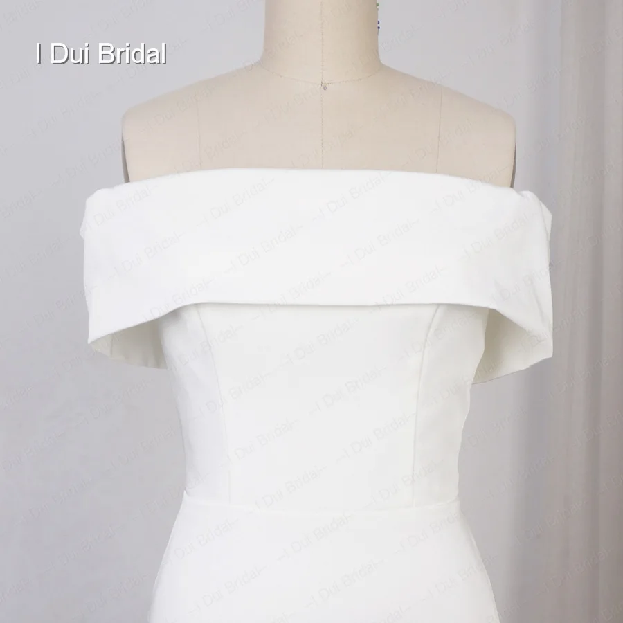 Spandex Mantel Hochzeit Kleid durch Crepe Reine Brautkleid Hohe Qualität Fabrik Gewohnheit Stellen