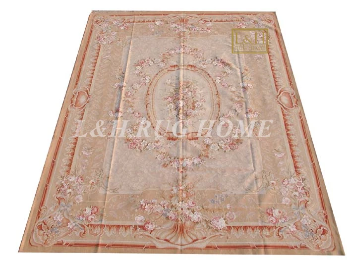 Free shipping 10'x14' French Aubusson weave rugs handmade aubusson carpets