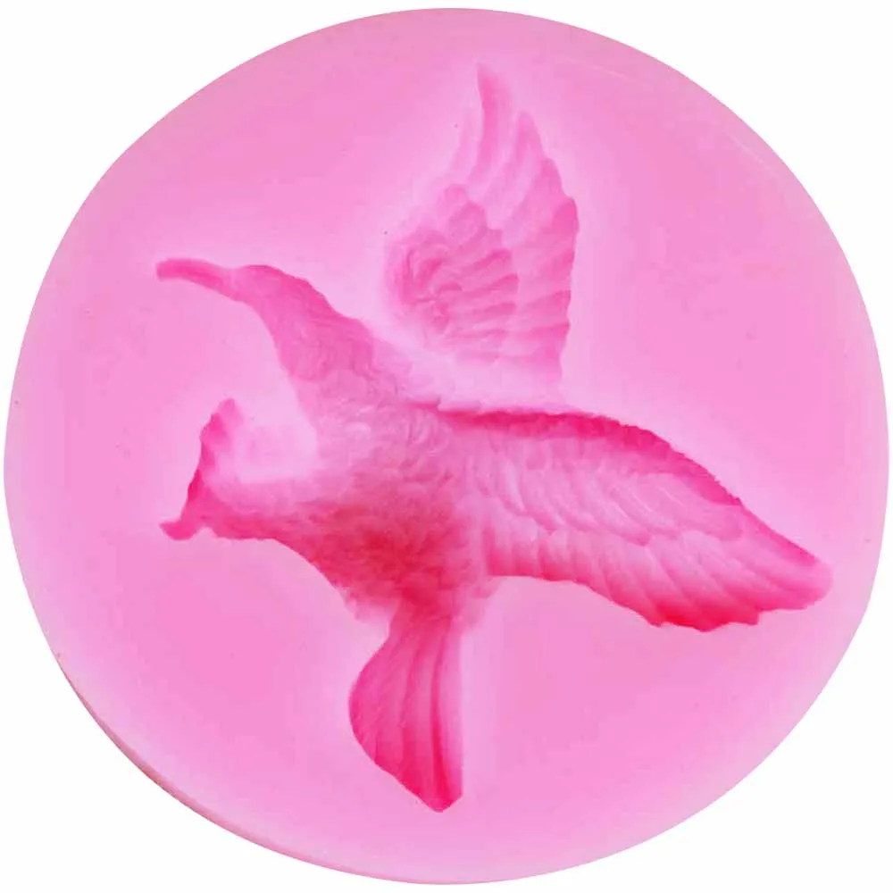 Byjunyeor Eagle Bird UV Resin Silicone Mold Fondant Chocolate Candy Lollipop Crystal Epoxy Soft Clay Bake Tools M811