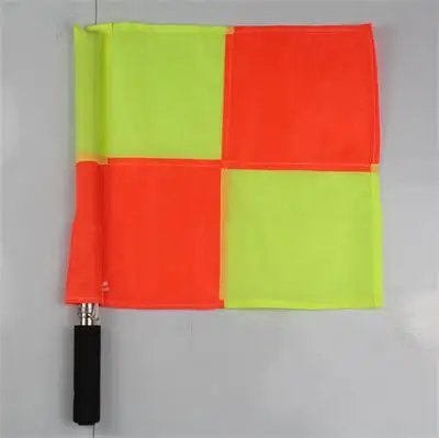 Professional Sports Soccer Referee Hand Flag 35*35cm Football Linesman Flags Football Referee Equipment Tool 1PC