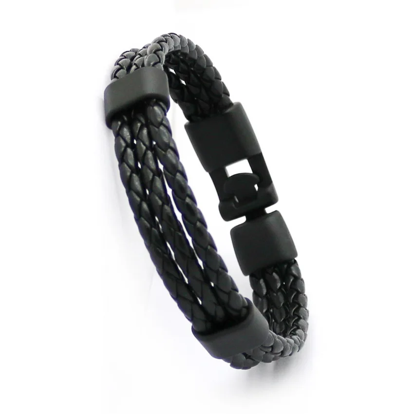 HOT New Fashion Black Alloy Men\'s Bracelet High-Quality Retro Bracelet Brave Knight Bracelet Bracelet Ladies